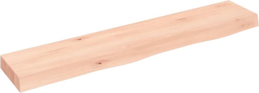 VidaXL Wandschap 100x20x6 cm Massief Eikenhout Wandplank Eikenhouten Plank Houten Wanddecoratie Bergruimte Opslagoplossing