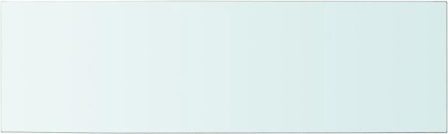 VidaXL Wandschap 100x30 cm Transparant Glas Glazen Wandplankje Wandrek Vitrinekast Display Modern Wonen