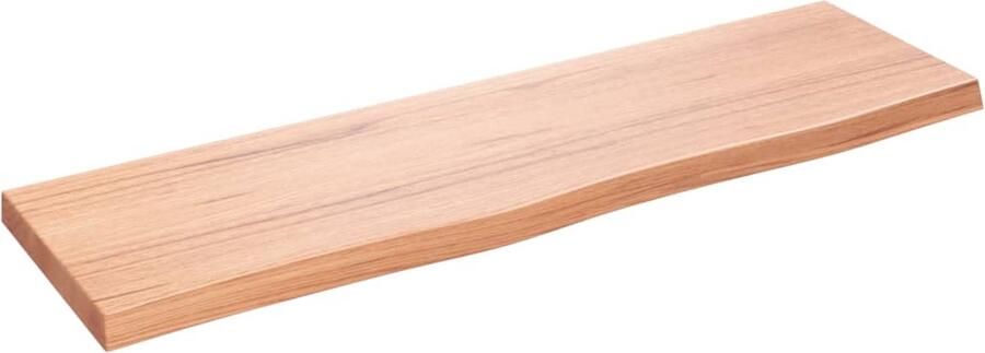 VidaXL Wandschap 100x30x4 cm Massief Eikenhout Wandplanken Eikenhouten Wandplank Vintage Rustic Wanddecoratie Muurplank