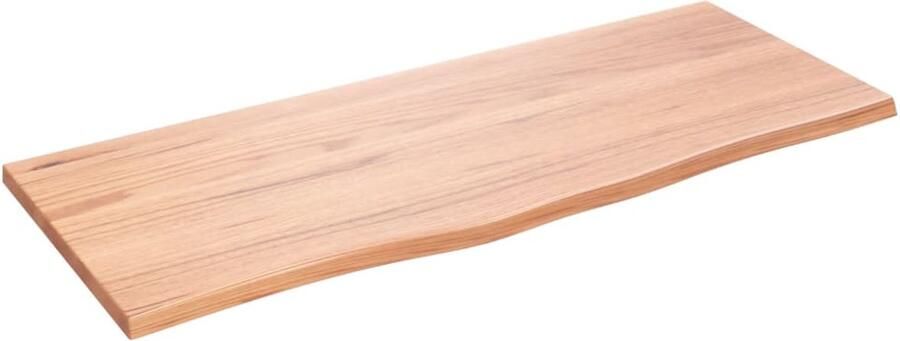 VidaXL Wandschap 100x40x2 cm behandeld massief eikenhout lichtbruin Wandschap Wandschappen Wandplank Wandrek