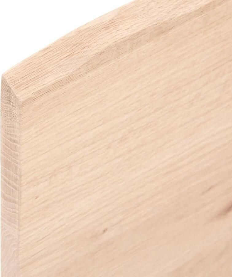 VidaXL Wandschap 100x40x2 cm Massief Eikenhout Wandplank Houten Plank Eikenhouten Wandplank Opslagruimte Muurdecoratie