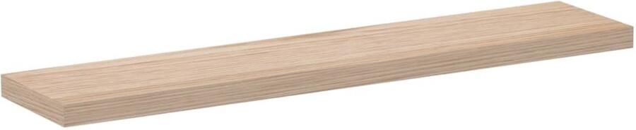The Living Store Wandschap 110x23 5x4 cm bewerkt hout Zwevend Plank Wandplank Houten Wandrek Opbergwand Minimalistisch Wanddecoratie