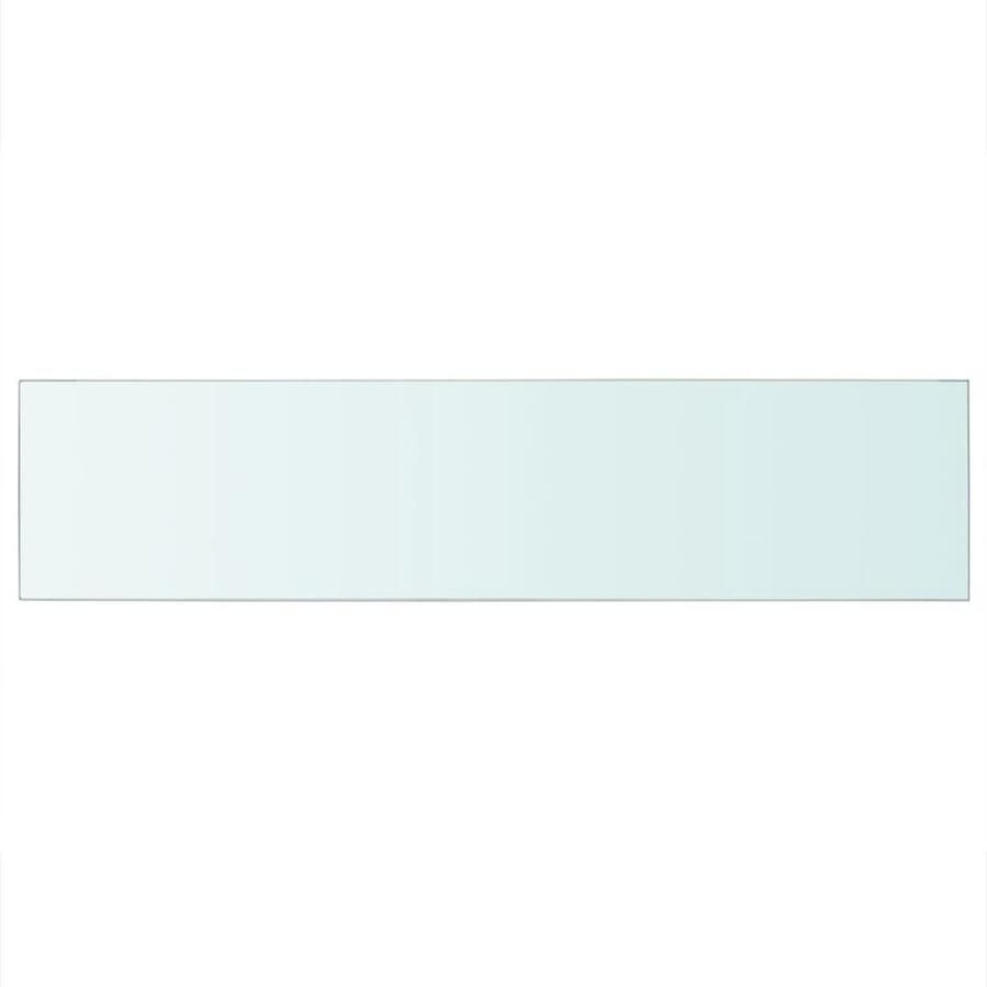 VidaXL Wandschap 110x25 cm Transparant Glas Glazen Wandplank Expositiewand Vitrinekast Wanddecoratie Modern Design