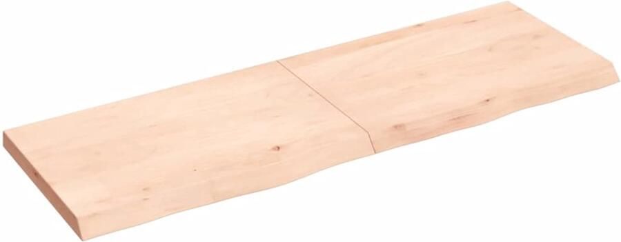 VidaXL Wandschap Massief Eikenhout 120x40 cm Wandplankje Eikenhouten Plank Rustic Style Wanddecoratie Opbergruimte