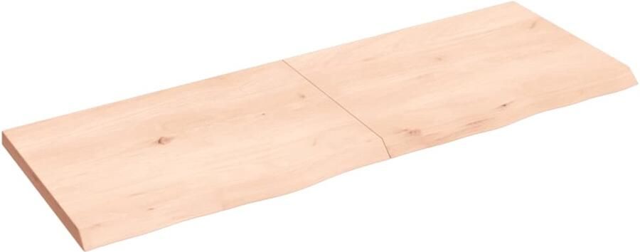 VidaXL Wandschap 140x50 cm Massief Eikenhout Wandplank Houten Plank Eikenhout Vintage Wanddecoratie Ruime Opslagoplossing