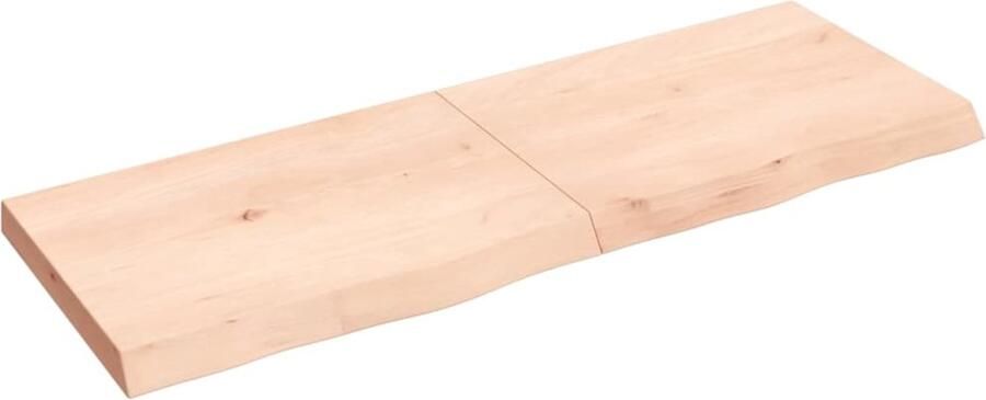 VidaXL Wandschap 140x50 cm Massief Eikenhout Wandplank Houten Plank Eikenhouten Wandplank Vintage Wandplank Rustic Wandplank