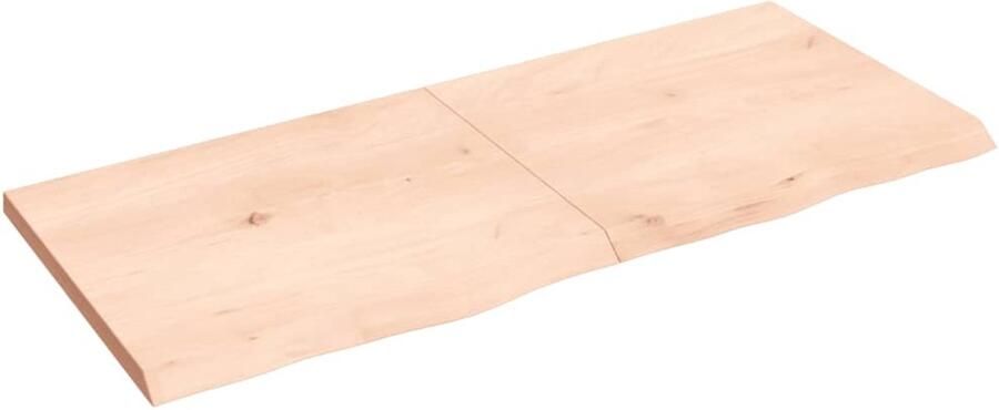 VidaXL Wandschap 140x60 cm Massief Eikenhout Wandplank Houten Plank Eikenhouten Wandplank Ruime Wandplank Vintage Wandplank