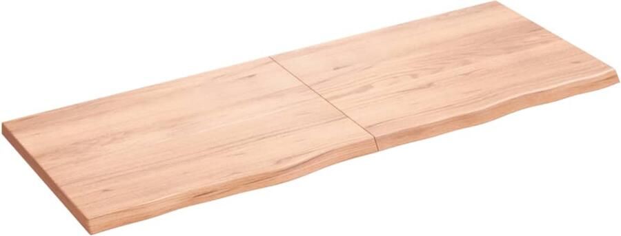 VidaXL Wandschap Massief Eikenhout 160x60cm Wandplankje Eikenhouten Wandplank Living Opbergruimte Vintage Wandplank