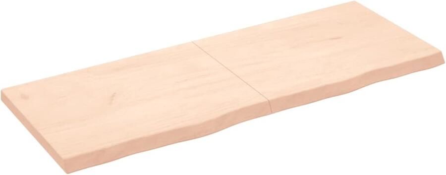 VidaXL Wandschap Massief Eikenhout 160x60 cm Wandplankje Houten Plank Eikenhouten Wandplank Vintage Wandplank Rustic Wandplank