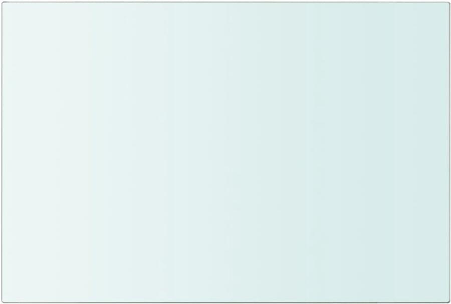 VidaXL Wandschap 30x20 cm Transparant Glas Glazen Wandplankje Wanddisplay Vitrinekast Modern Wandenklemmen Hangend Display