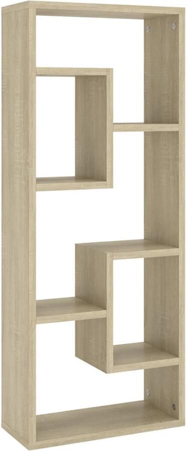 VidaXL Wandschap 36x16x90 cm Sonoma eiken Wanddecoratie Kasten Salontafel Woonkamer Meubels Houten Kast