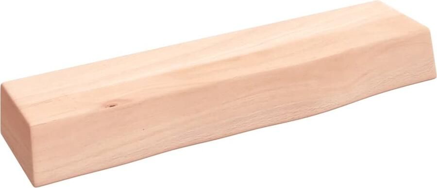 VidaXL Wandschap 40x10x6 cm Massief Eikenhout Wandplankje Houten Plank Eikenhouten Wandplank Rustic Wanddecoratie Muurplank