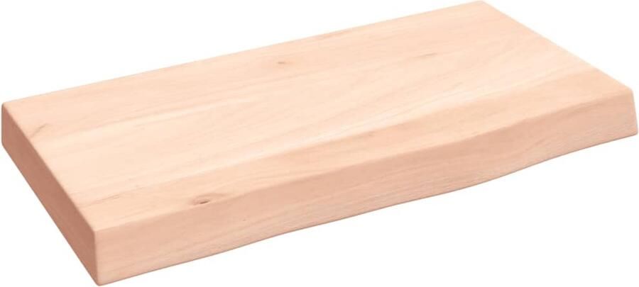 VidaXL Wandschap 40x20x4 cm Massief Eikenhout Wandplank Eikenhouten Plank Houten Wanddecoratie Rustic Decor Opbergruimte