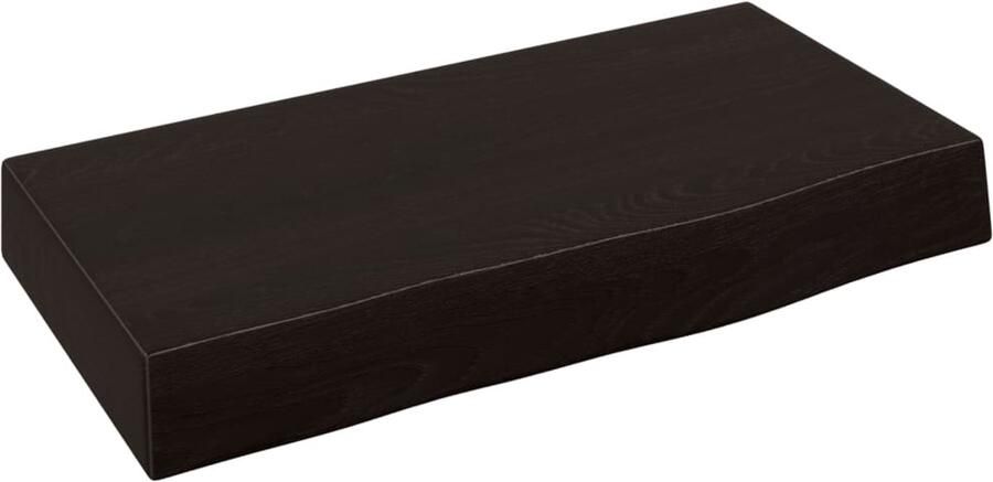 VidaXL Wandschap 40x20x6 cm behandeld massief eikenhout donkerbruin Wandschap Wandschappen Wandplank Wandrek