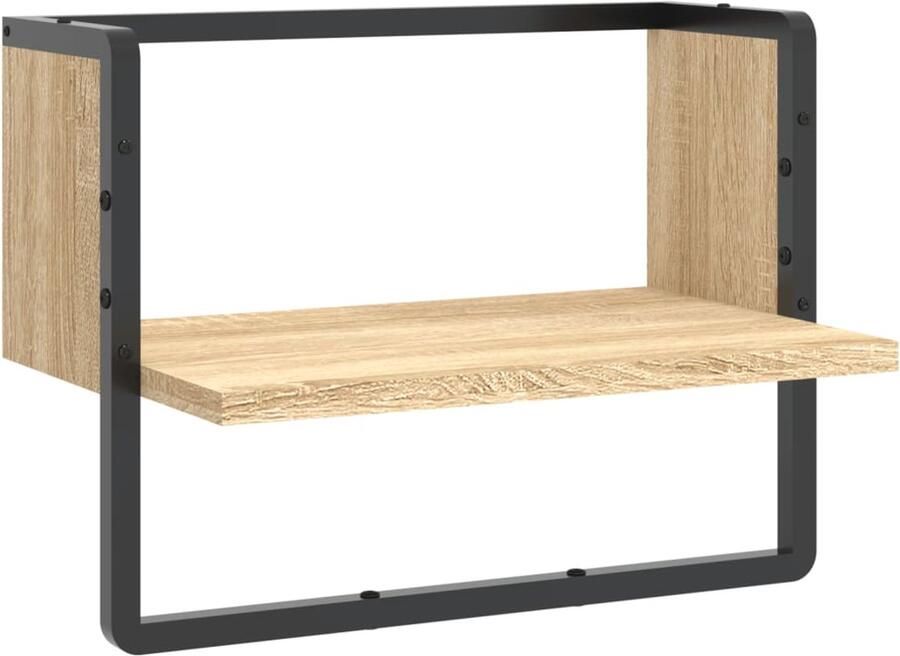 VidaXL Wandschap 40x25x30 cm Sonoma eikenkleurig Wanddecoratie Houten Wandplanken Scheidingskastje Opslagmogelijkheden Woondecoratie