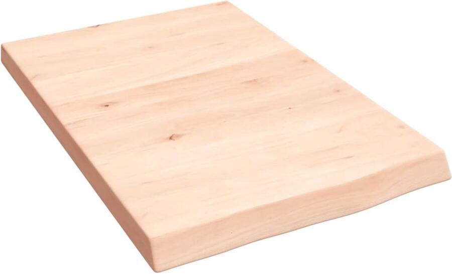 VidaXL Wandschap 40x60 cm Onbehandeld Eikenhout Wandplank Houten Wandplank Eikenhouten Wandplank Rustic Wanddecoratie Opbergplankje