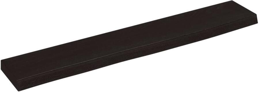 VidaXL Wandschap 60x10x2 cm Massief Eikenhout Donkerbruin Wandplank Houten Plank Eikenhouten Wandplank Rustic Decor Opbergruimte