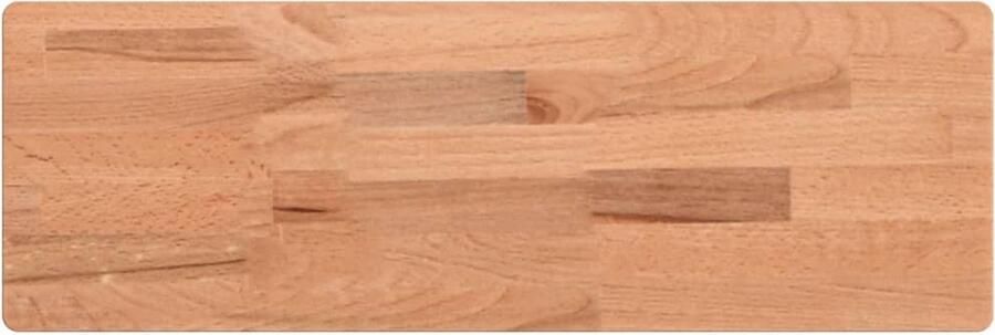 VidaXL Wandschap 60x20x4 cm massief beukenhout Houten Wandschap Wandplankje Beukenhout Multifunctionele Kast Opbergschapsmogelijkheden