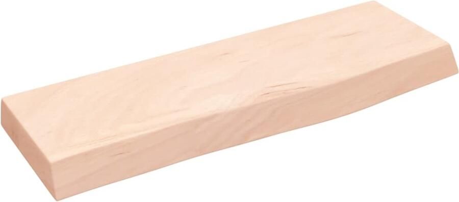 VidaXL Wandschap 60x20x4 cm massief eikenhout Wandplank Houten Plank Eikenhouten Wandplank Rustic Wanddecoratie Vintage Wandplank