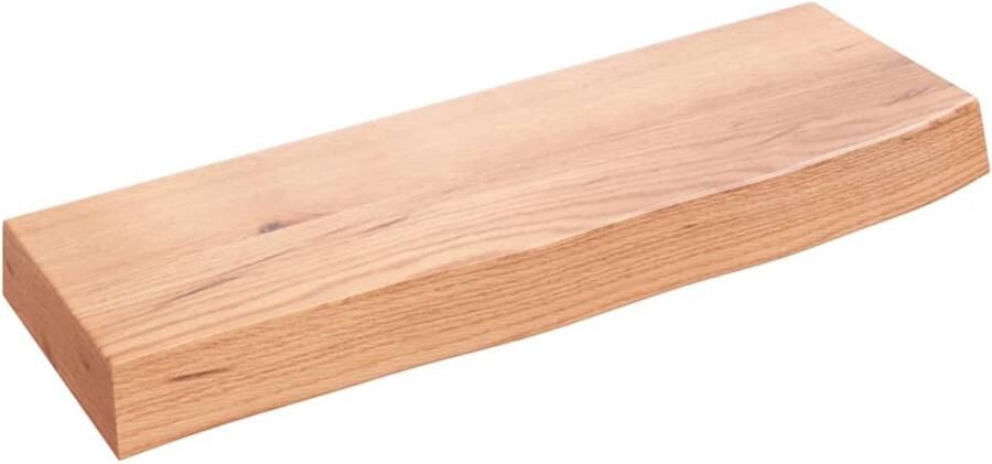 VidaXL Wandschap 60x20x6 cm behandeld massief eikenhout lichtbruin Wandschap Wandschappen Wandplank Wandrek