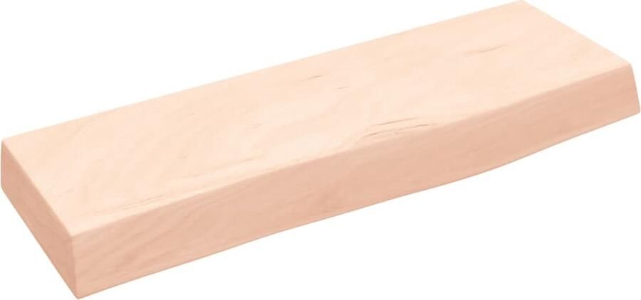 VidaXL Wandschap 60x20x6 cm Massief Eikenhout Wandplankje Houten Plank Eikenhout Rustic Style Wanddecoratie