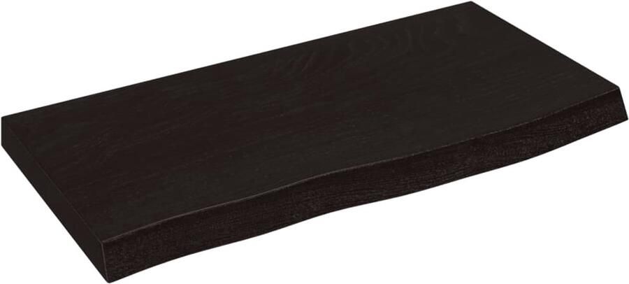 VidaXL Wandschap Wandschappen Wandplank Wandrek Wandschap 60x30x(2-4)cm behandeld massief eikenhout donkerbruin