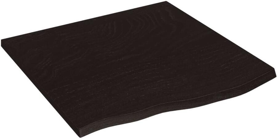 VidaXL Wandschap 60x60x2 cm behandeld massief eikenhout donkerbruin Wandschap Wandschappen Wandplank Wandrek
