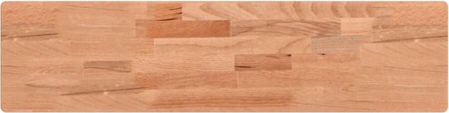 VidaXL Wandschap 80x20x4 cm Massief beukenhout Wandplankje Walnut Hout Houtsoort Muurdecoratie Bergruimte