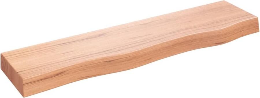 VidaXL Wandschap 80x20x6 cm Massief Eikenhout Wandplank Eikenhout Plank Rustic Decor Opbergruimte Muurplanken