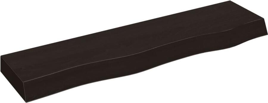 VidaXL Wandschap 80x20x6 cm Massief Eikenhout Wandplanken Houten Wandplank Eikenhouten Plank Rustic Wanddecoratie Vintage Wandplank