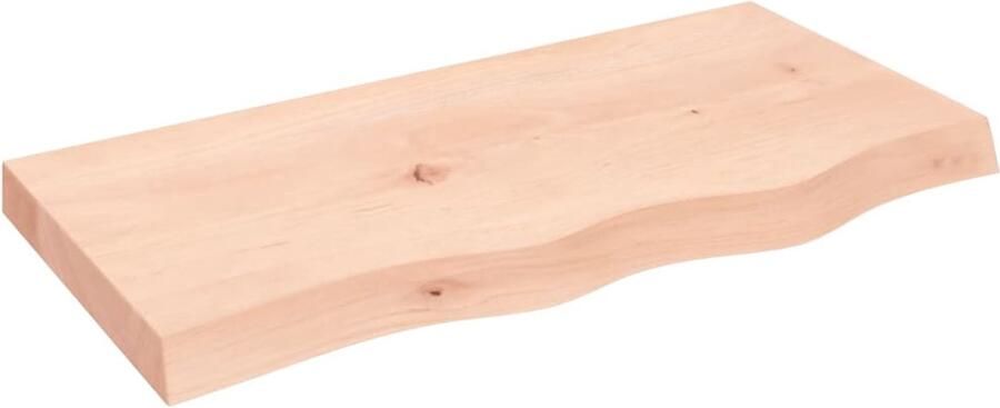 VidaXL Wandschap Massief Eikenhout 80x40 cm Wandplank Houten Plank Eikenhout Plank Rustic Style Wanddecoratie
