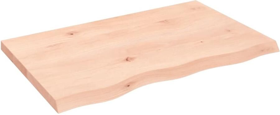 VidaXL Wandschap 80x50x(2-4) cm Massief Eikenhout Wandplank Houten Plank Eikenhouten Wandplank Rustic Wanddecoratie Vintage Wandplank