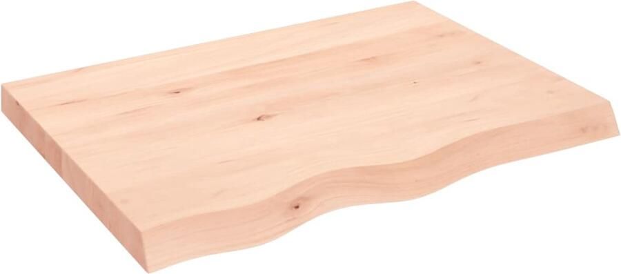 VidaXL Wandschap 80x60x(2-6) cm onbehandeld massief eikenhout Wandschap Wandschappen Wandplank Wandrek