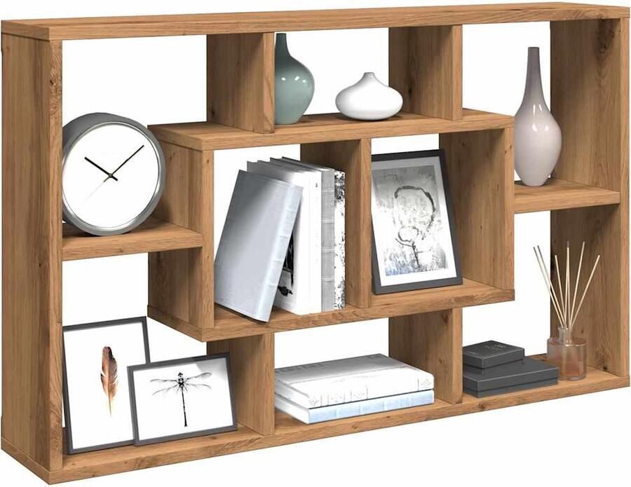 VidaXL Wandschap 85x16x52 5 cm bewerkt hout artisanaal eikenkleurig - Foto 3