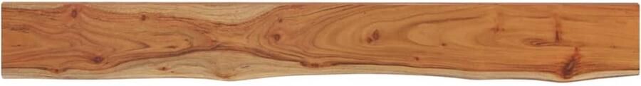 VidaXL Wanddecoratie Houten Wandplank Wandschap rechthoekig natuurlijke rand 140x20x2 5 cm acaciahout Opbergwand Vintage Wandrek Industriële Wandkast - Foto 2
