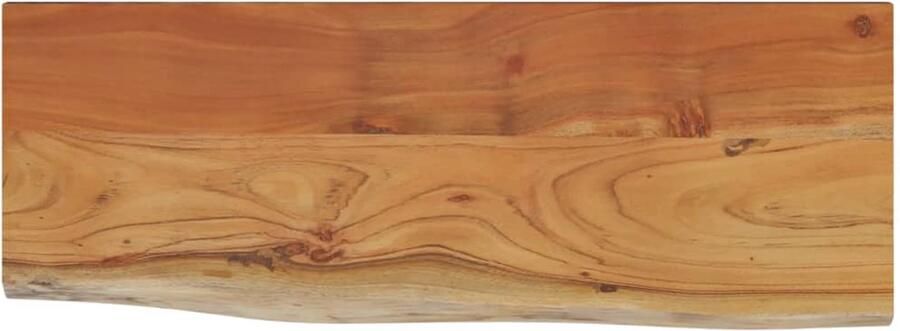 VidaXL Wandschap Acaciahout 70x30 cm Natuurlijke Rand Houten Wandplank Wanddecoratie Opbergwand Vintage Wandrek Industriële Wandplank