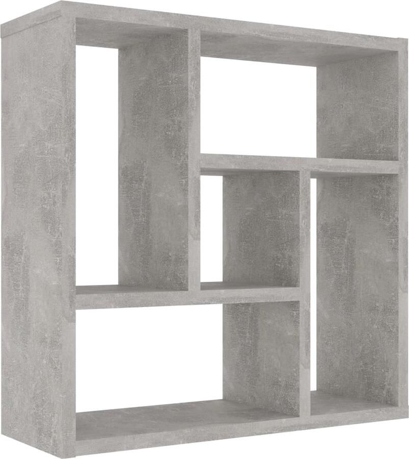 VidaXL Wandschap Betongrijs 45x16x45 cm Wandplank Houten Plank Bergruimte Opbergkast Woondecoratie