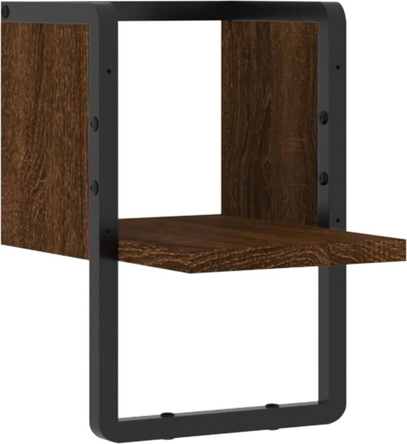 VidaXL Wandschap Bruin Eiken 20x25x30 cm Wandplanken Houten Wandplank Opbergruimte Wanddecoratie Bruine Eiken Kleur