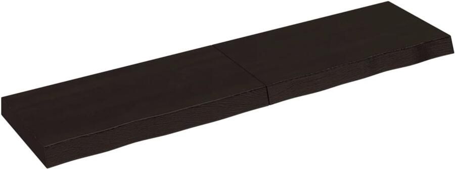 VidaXL Wandschap Eikenhout Donkerbruin 120x30 cm Wandplanken Houten Wandplank Eikenhouten Wandplank Vintage Wandplank Industriële Wandplank