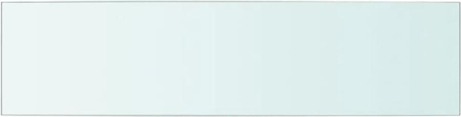 VidaXL Wandschap Glas 60x15 cm Transparant Glazen Wandplank Wandenplankje Vitrinekast Displaywand Woonaccessoires