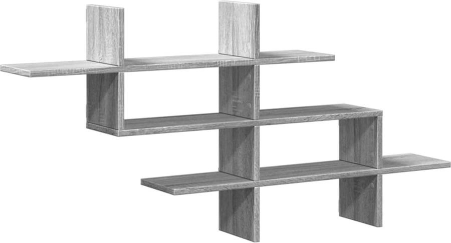 VidaXL Wandschap Grijs Sonoma Eiken 124 5 cm Wandplank Opbergplanken Houten Plank Grijze Kast Minimalistisch Design