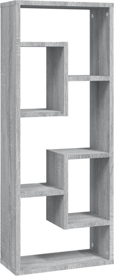 VidaXL Wandschap Grijs Sonoma Eiken 36x16x90 cm Wanddecoratie Wandplank Opbergkast Houten Kast Grijze Meubels