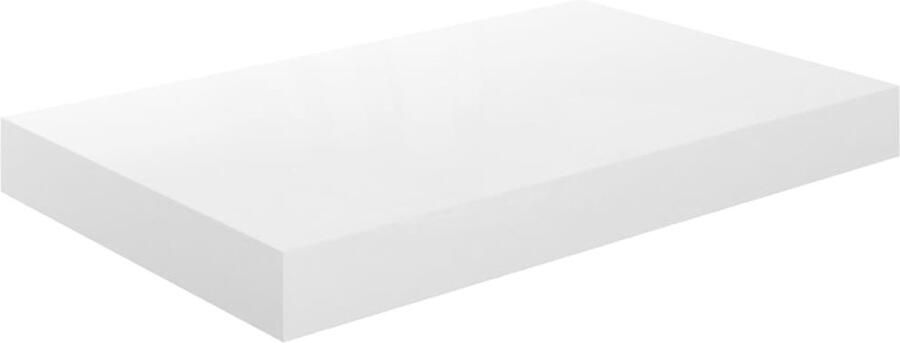 VidaXL Wandschap Hoogglans Wit 40x23x3 8 cm Wandplank Zwevende Plank Woonaccessoires Opbergruimte Mdf