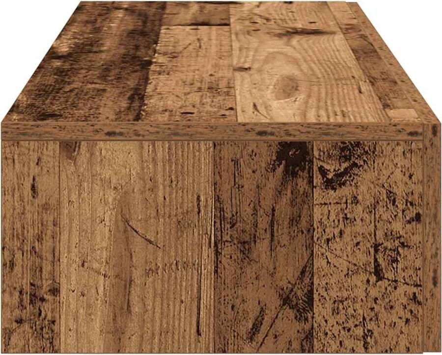 VidaXL Wandschap Hout 60x26 5x15 cm Met lades Wandplankje Kasten Opbergruimte Woonaccessoires Vintage Meubels