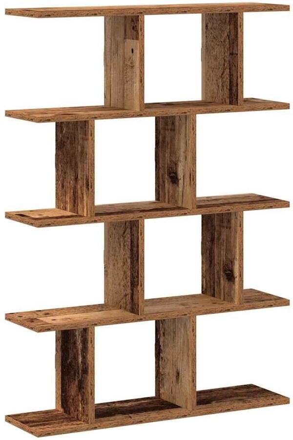 VidaXL Wandschap Kubus 12 Vakken Oud Hout Wandplankje Houten Plank Opslagoplossing Kastje Woonaccessoires