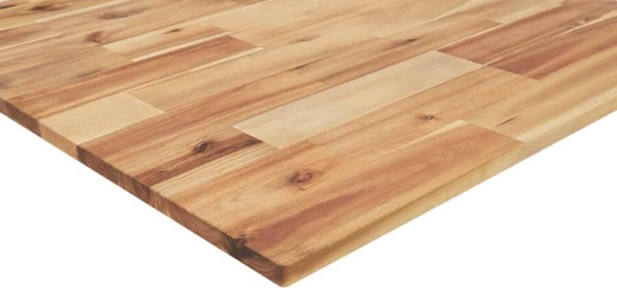VidaXL Wandschap Massief Acaciahout 120x20x2 cm Zwevende Wandplank Wandrek Acaciahout Houten Plank Opbergwand
