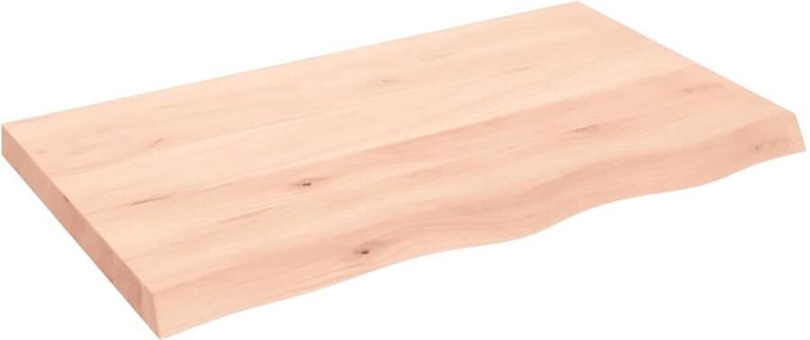 VidaXL Wandschap Massief Eikenhout 100x60 cm Wandplank Houten Plank Eikenhouten Wandplank Rustic Decor Opbergruimte