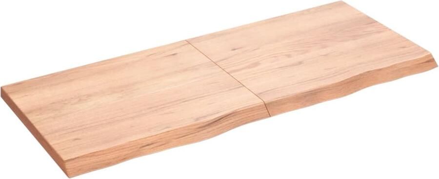 VidaXL Wandschap Massief Eikenhout 120x50 cm Wandplank Eikenhouten Plank Bergruimte Muurplanken Vintage Decor