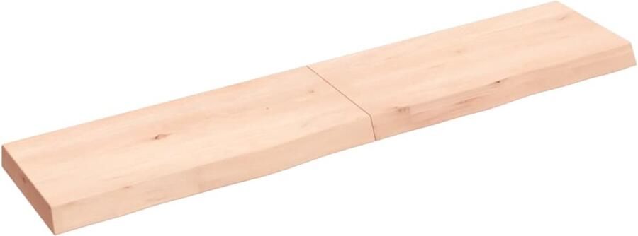 VidaXL Wandschap Massief Eikenhout 140x30 cm Wandplankje Houten Wandplank Eikenhouten Wandplank Rustic Wandplank Vintage Wandplank
