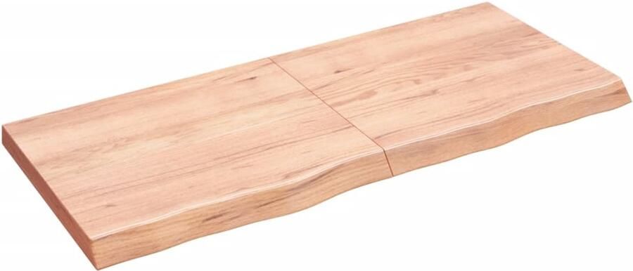 VidaXL Wandschap Massief Eikenhout 140x60 cm Wandplank Eikenhouten Plank Opbergplanken Wanden Decoreren Rustic Interieur